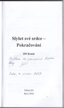 Jiří Konta: Slyšet své srdce - pokračování