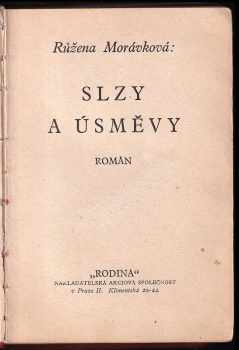 Růžena Morávková: Slzy a úsměvy