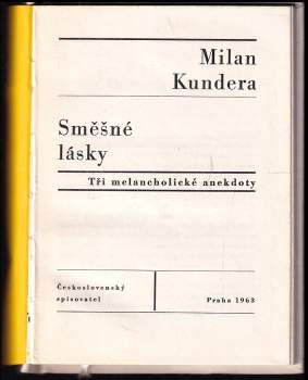Milan Kundera: Směšné lásky