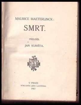 Maurice Maeterlinck: Smrt