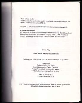 Tomáš Přibyl: Smrt měla jméno Challenger