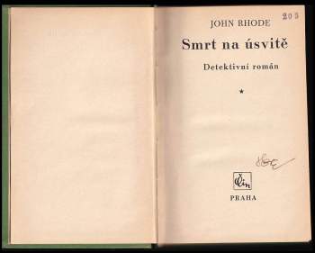 John Rhode: Smrt na úsvitě