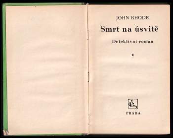 John Rhode: Smrt na úsvitě