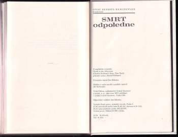 Ernest Hemingway: Smrt odpoledne