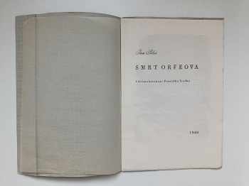 Jan Pilař: Smrt Orfeova