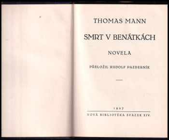 Thomas Mann: Smrt v Benátkách