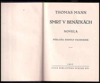 Thomas Mann: Smrt v Benátkách