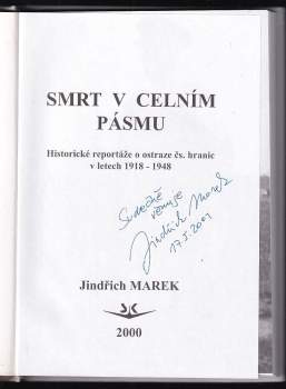 Jindřich Marek: Smrt v celním pásmu