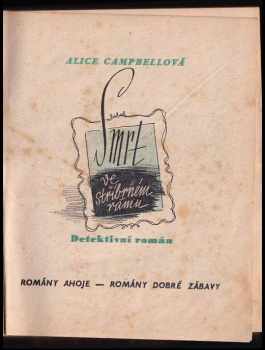 Alice Campbell: Smrt ve stříbrném rámu