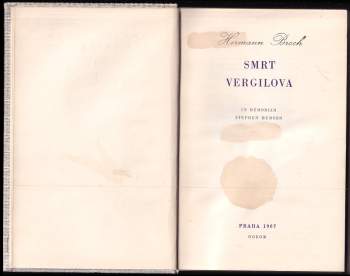Smrt Vergilova : in memoriam Stephen Hudson