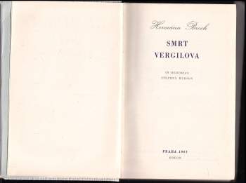 Smrt Vergilova : in memoriam Stephen Hudson