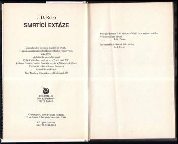 J. D Robb: Smrtící extáze