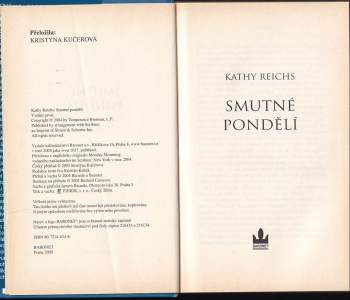 Kathy Reichs: Smutné pondělí