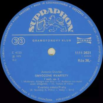 Antonín Dvořák: Smyčcové Kvartety /3 (4xLP + BOX + BOOKLET)