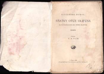 Alexandre Dumas: Sňatky otce Olifusa