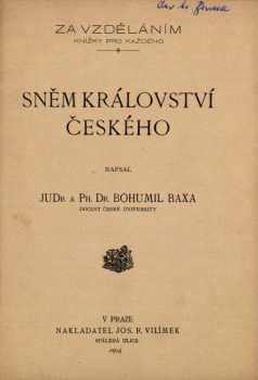 Bohumil Baxa: Sněm království Českého