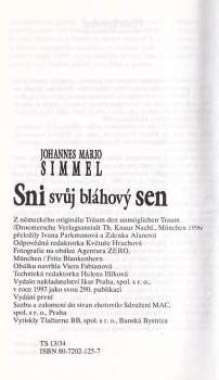 Johannes Mario Simmel: Sni svůj bláhový sen