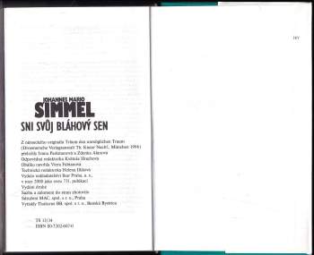 Johannes Mario Simmel: Sni svůj bláhový sen