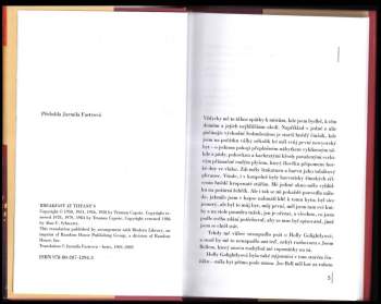 Truman Capote: Snídaně u Tiffanyho