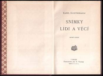 Karel Klostermann: Snímky lidí a věcí