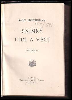 Karel Klostermann: Snímky lidí a věcí