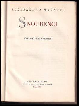 Alessandro Manzoni: Snoubenci