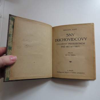 Immanuel Kant: Sny duchovidcovy vyloženy prostředkem snů metafysiky