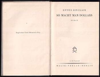 Upton Sinclair: So macht man dollars