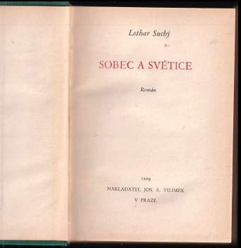 Lothar Suchý: Sobec a světice