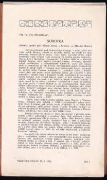 Josef Bělohlav: Sobotka