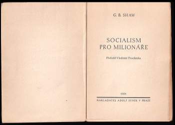 Bernard Shaw: Socialism pro milionáře