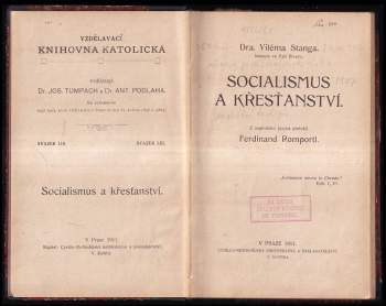 Vilém Stang: Socialismus a křesťanství