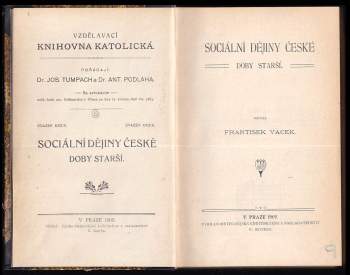 František Vacek: Sociální dějiny české
