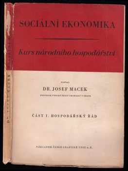 Josef Macek: Sociální ekonomika