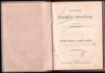 Karl Kautsky: Sociální revoluce