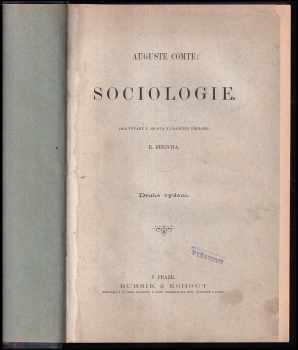 Auguste Comte: Sociologie