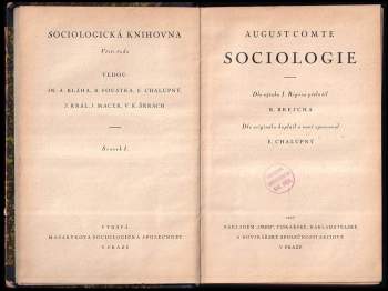 Emanuel Chalupný: Sociologie