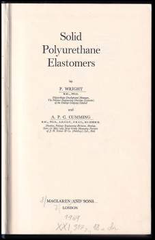 P. Wright: Solid Polyurethane Elastomers