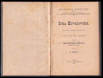 Anne Charlotte Leffler: Soňa Kovalevská