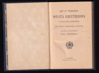 Lev Nikolajevič Tolstoj: Sonata Kreutzerova