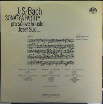 Johann Sebastian Bach: Sonáty A Partity Pro Sólové Housle