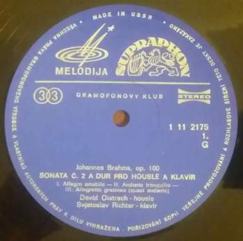 Johannes Brahms: Sonáty Pro Housle A Klavír