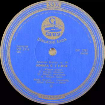 Johannes Brahms: Sonáty Pro Violoncello A Klavír Č. 1 E Moll, Op. 38 A Č. 2 F Dur, Op. 99 (BÍLÝ ŠTÍTEK)