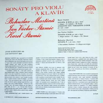 Bohuslav Martinů: Sonáty Pro Violu A Klavír