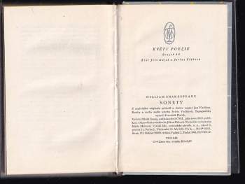 William Shakespeare: Sonety