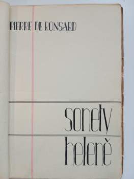 Pierre de Ronsard: Sonety Heleně