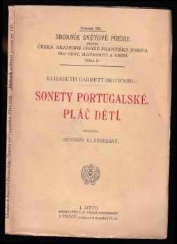 Elizabeth Barrett Browning: Sonety portugalské ; Pláč dětí