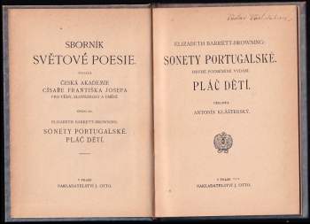Elizabeth Barrett Browning: Sonety portugalské ; Pláč dětí