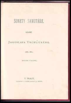 Jaroslav Vrchlický: Sonety samotáře