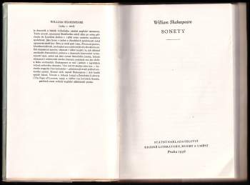 William Shakespeare: Sonety